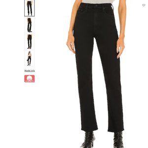 Mother High Waisted Rider Skimp Jeans Black Wash 29